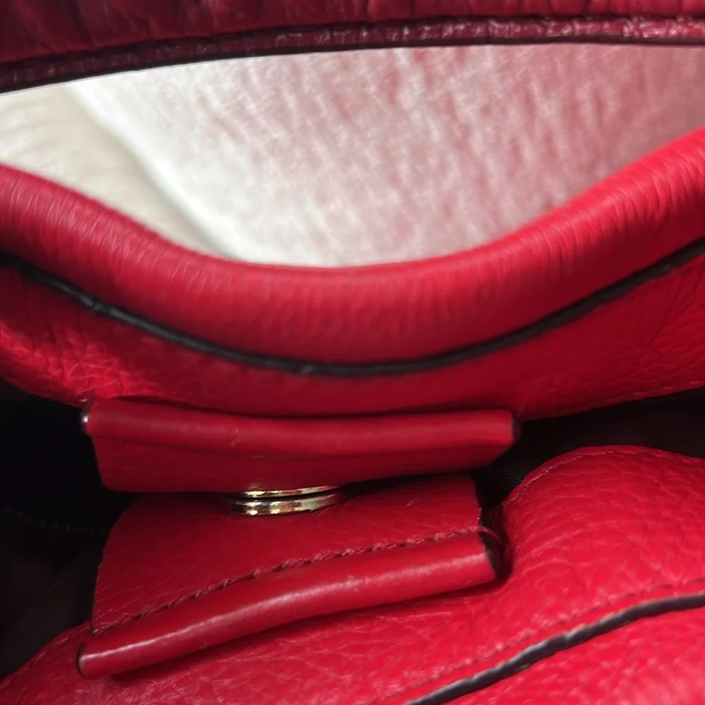 MARC by Marc Jacobs signature RED all leather Hillier Hobo style - Picture 7 of 12